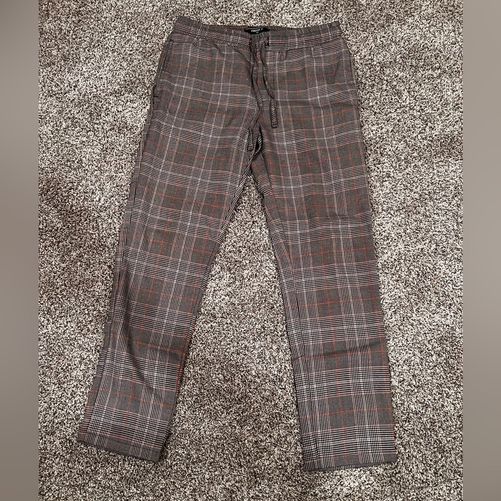 Men's Plaid Cropped Pants